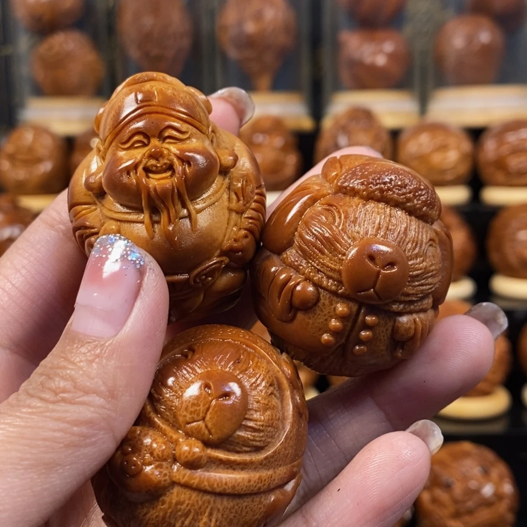 橄榄核吊坠馋****单颗小财神➕卡皮一对088