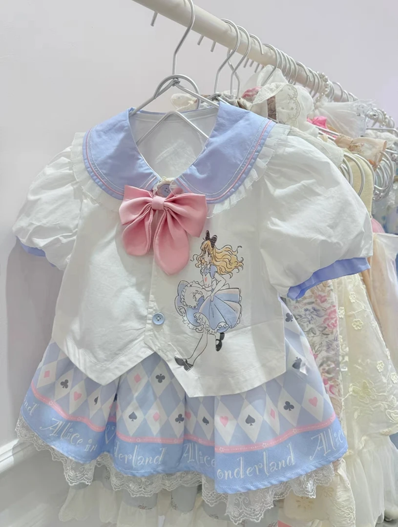 女童爱丽丝JK学院风洛丽风格套装夏季