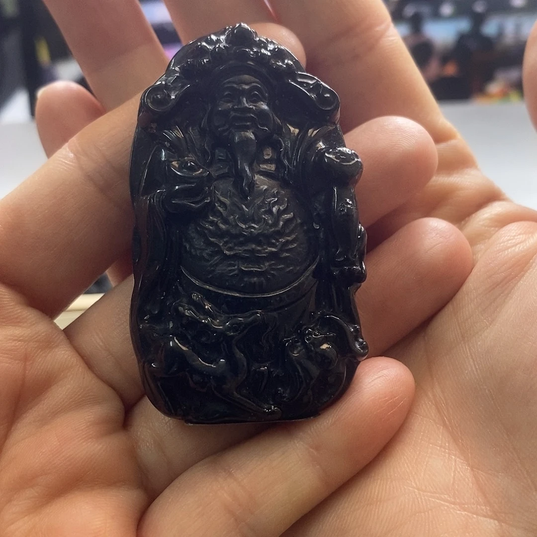 翡翠未镶嵌手链财神