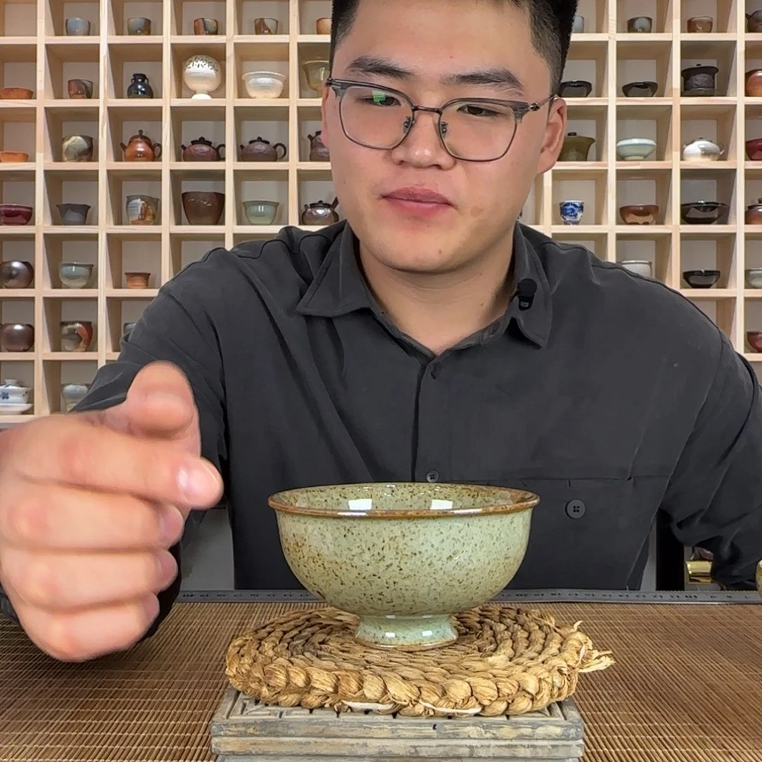 平阳窑手作青釉矸子泥主人杯