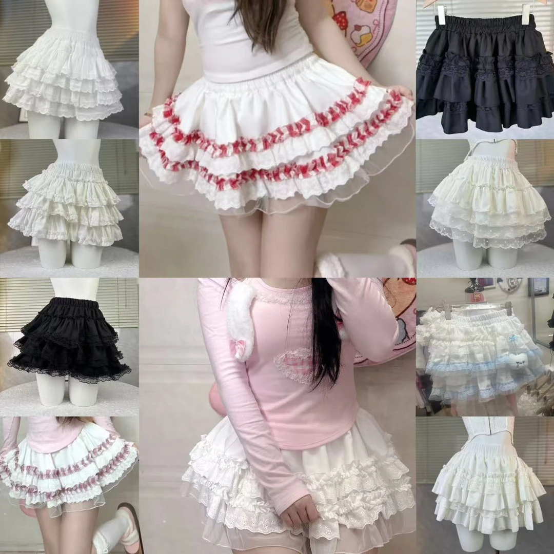 2025现货新款百搭显瘦半身裙辣妹风蓬蓬裙蛋糕裙防走光小个子短裙