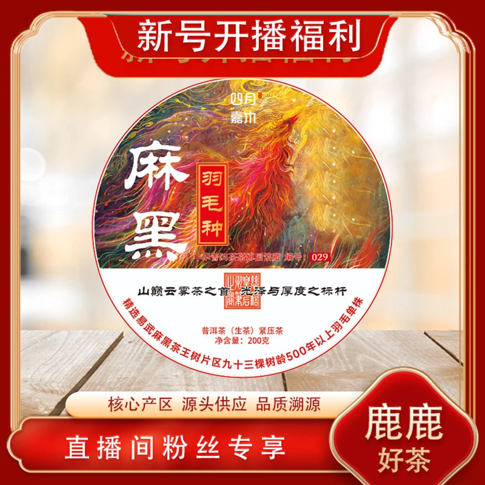 四月嘉木 麻黑羽毛种生茶200g/饼 山野气韵浓强鲜爽