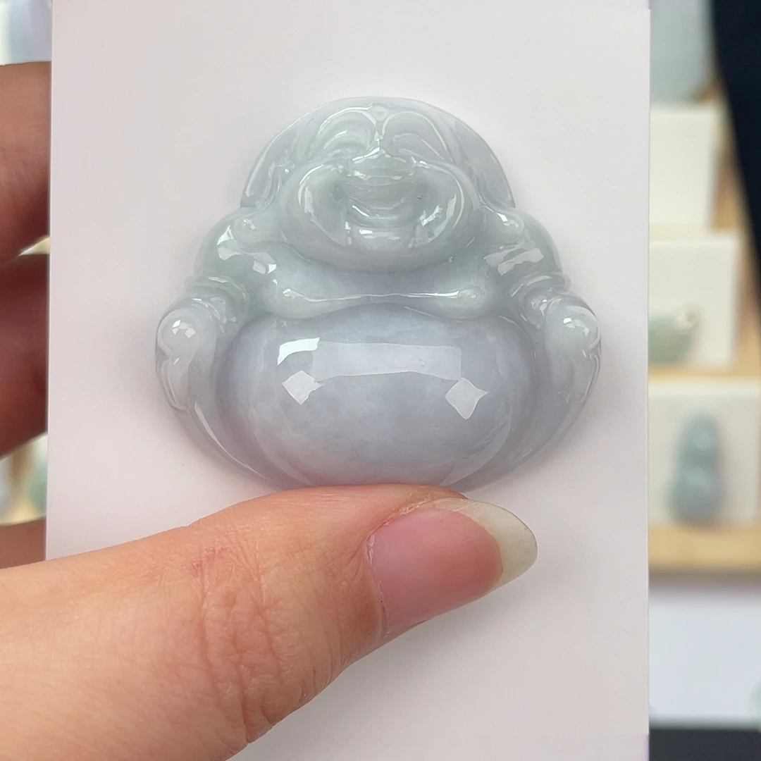 翡翠未镶嵌颈饰佛公