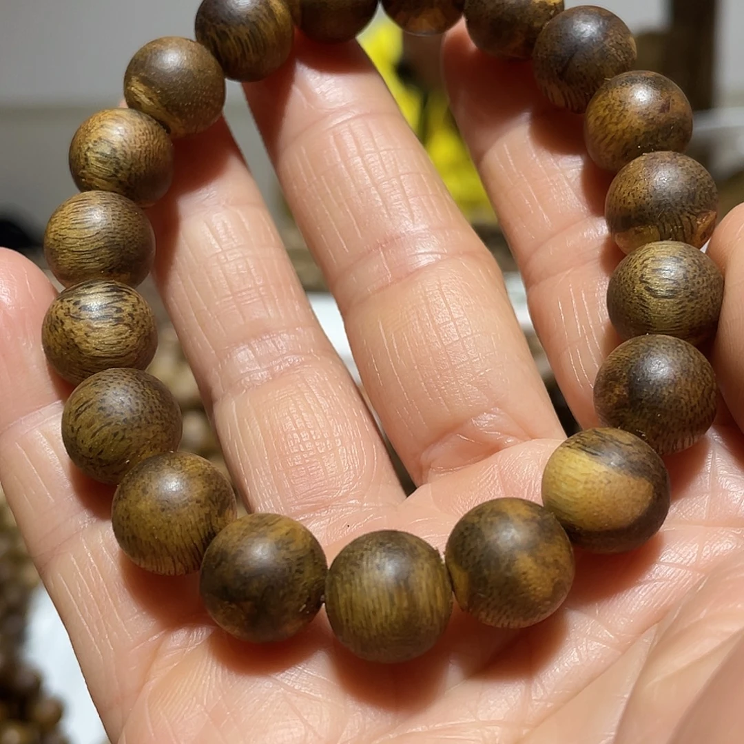手串沉香绿棋楠11mm11克虎斑棋