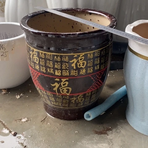 低腰棕色百福缸大号 口32/36
