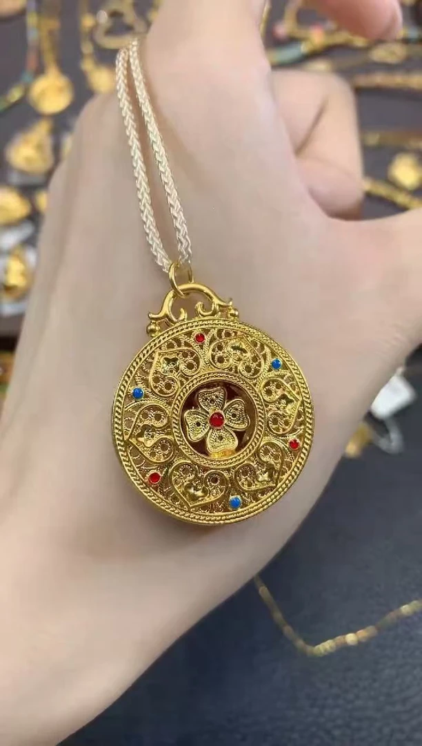 【云中意】足金罗盘吊坠（不含链）-多样性发一件--hlx