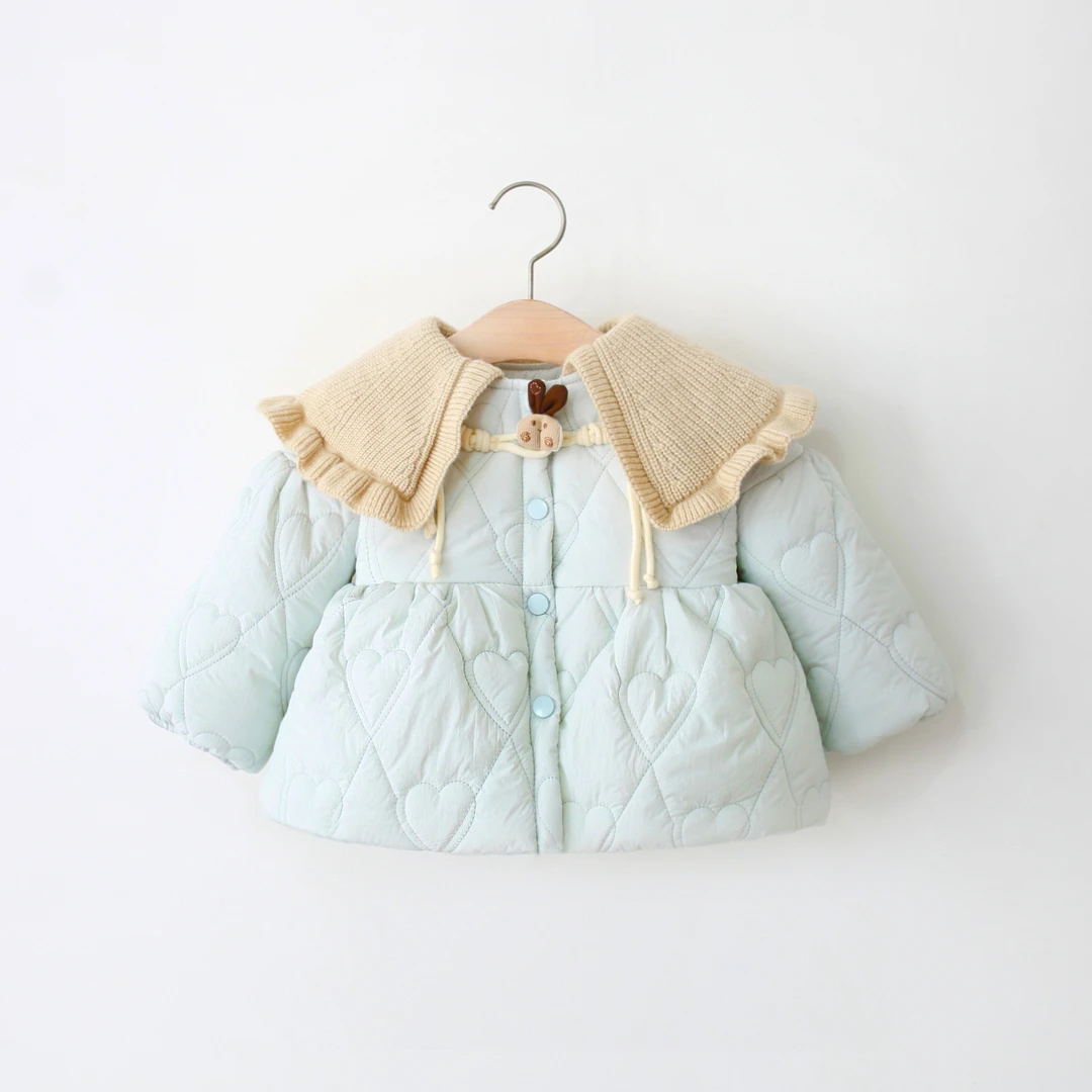 女童棉袄冬装2025新款洋气女孩棉服宝宝加绒加厚外套冬天婴儿棉衣