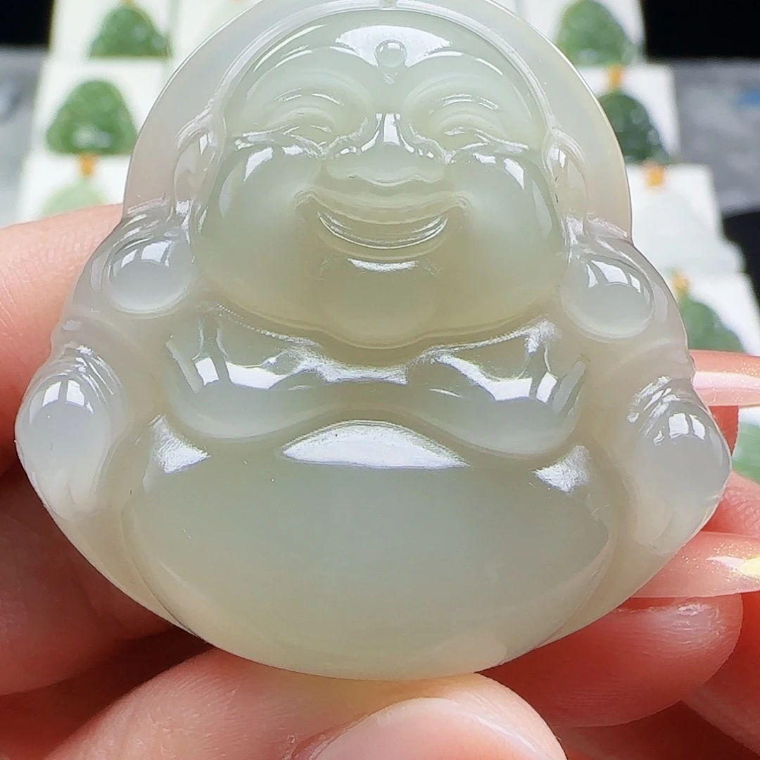 和田玉未镶嵌吊坠(赠链)