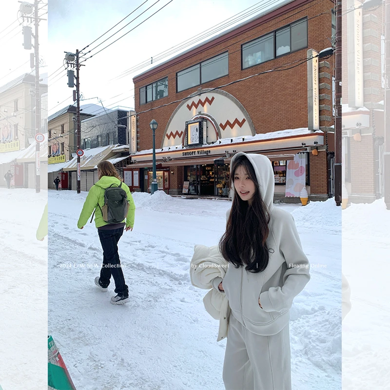 【CloudSweet12/2710:00】leisure厚绒组/温暖加倍590g高克重卫衣