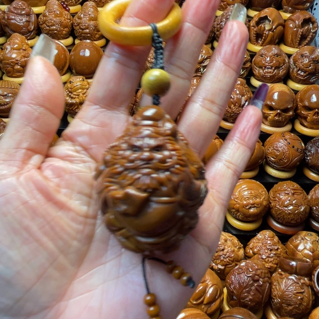 橄榄核把件橄榄球