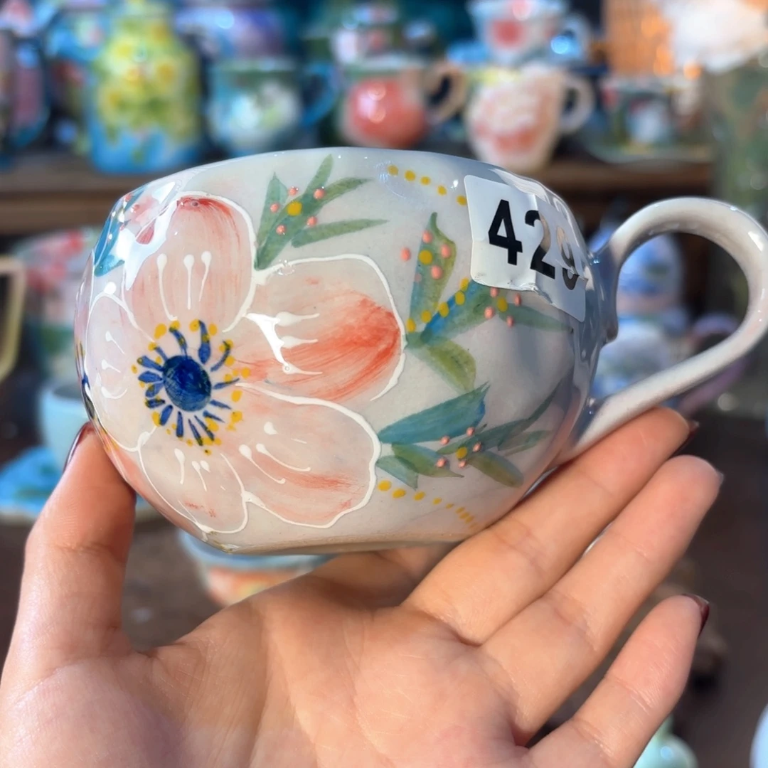 景德镇手绘高温釉下彩陶瓷茶具