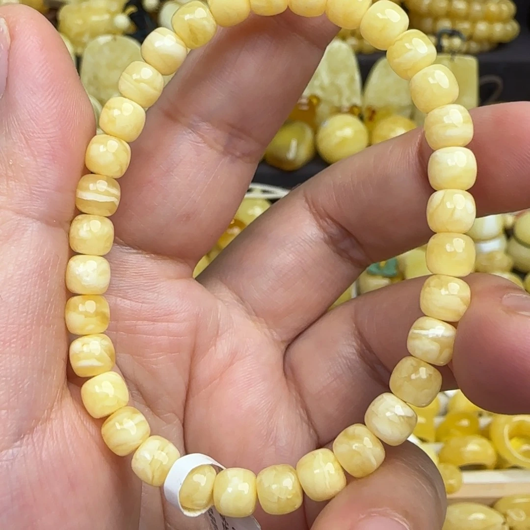 未镶嵌蜜蜡手串天然俄料虎皮妖花蜜蜡老型珠手串