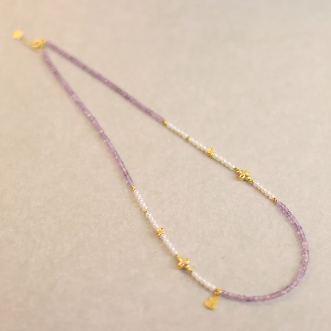 ZC10A68398[原创]紫水晶珍珠项链（多样性发货)