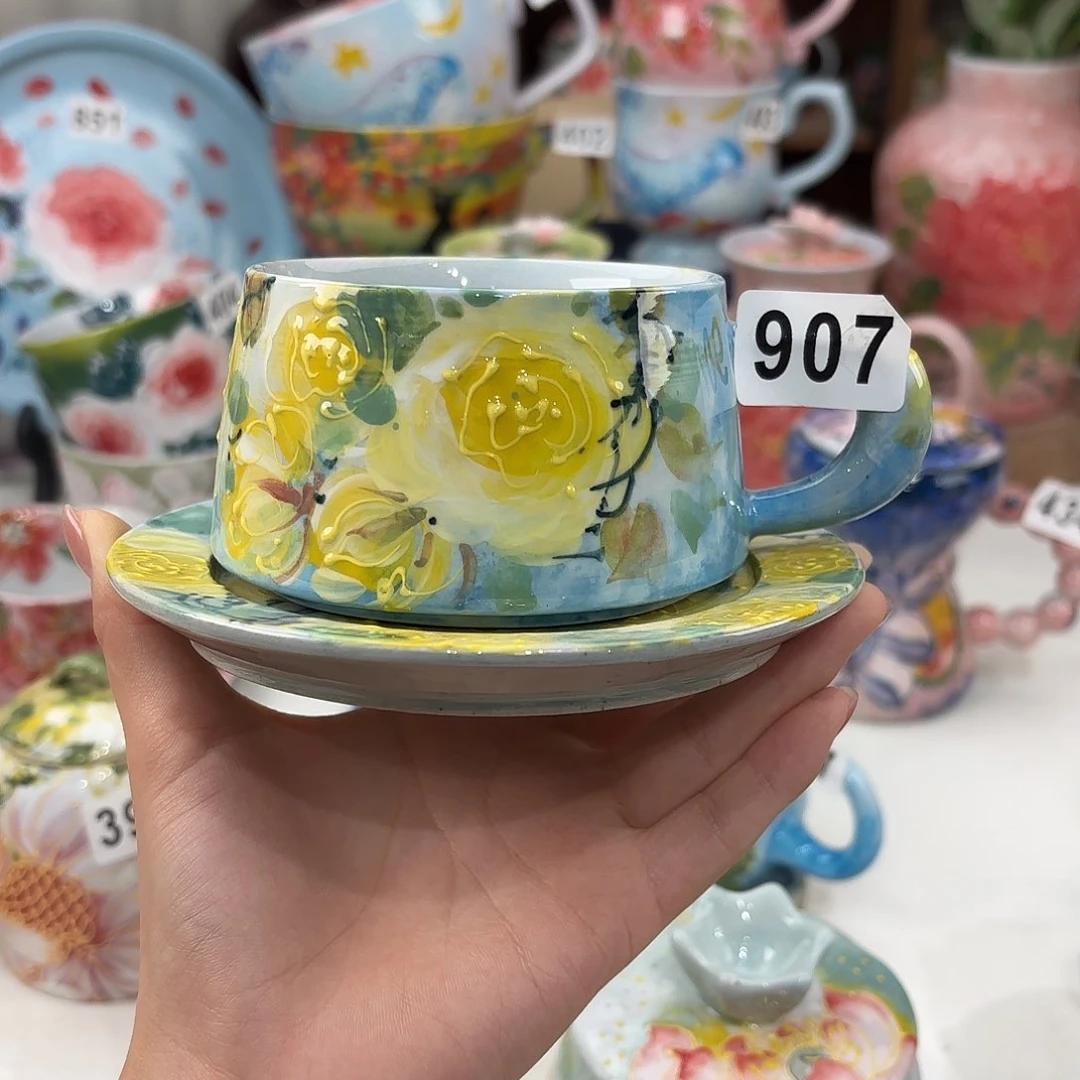 景德镇手绘高温釉下彩陶瓷茶具