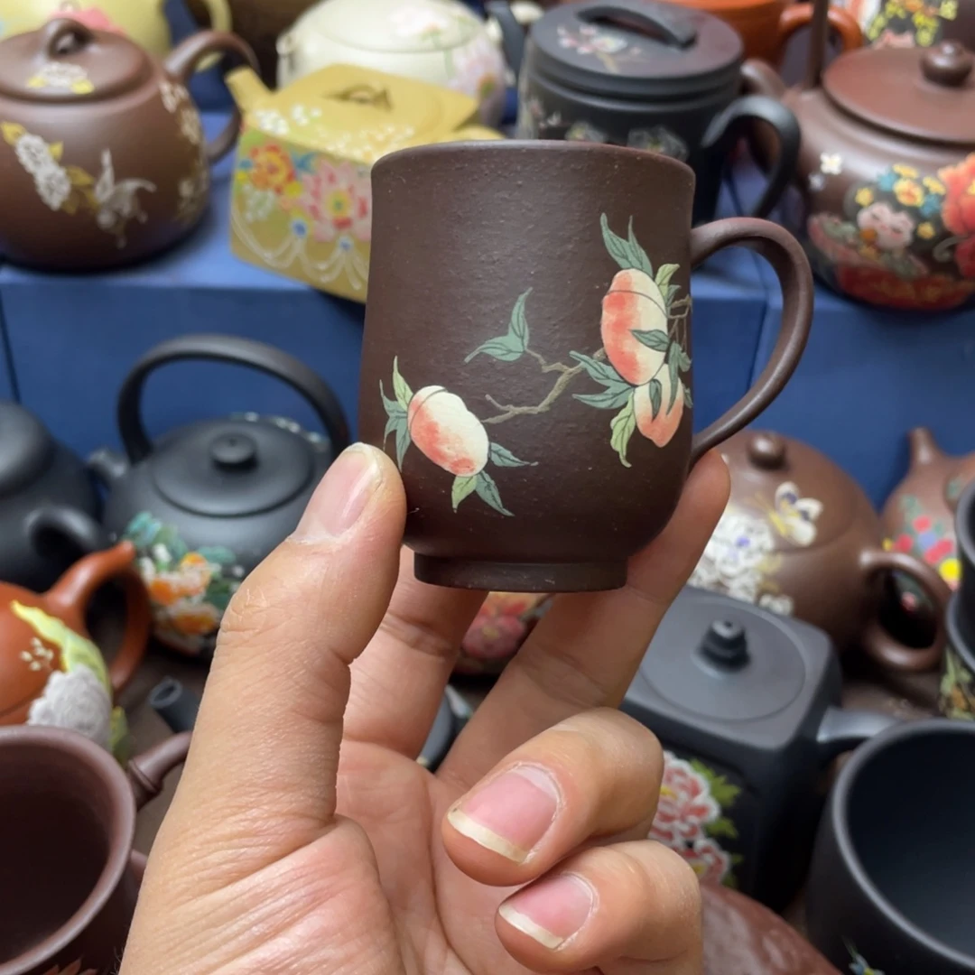 红泥茶杯紫砂主人杯80cc