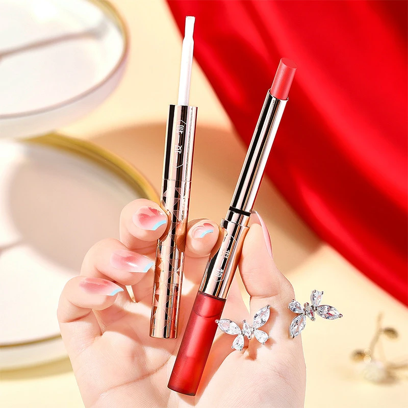 一妆一物柔缎锁色定妆雨衣口红持久不沾杯不掉色哑光雾面成膜正品