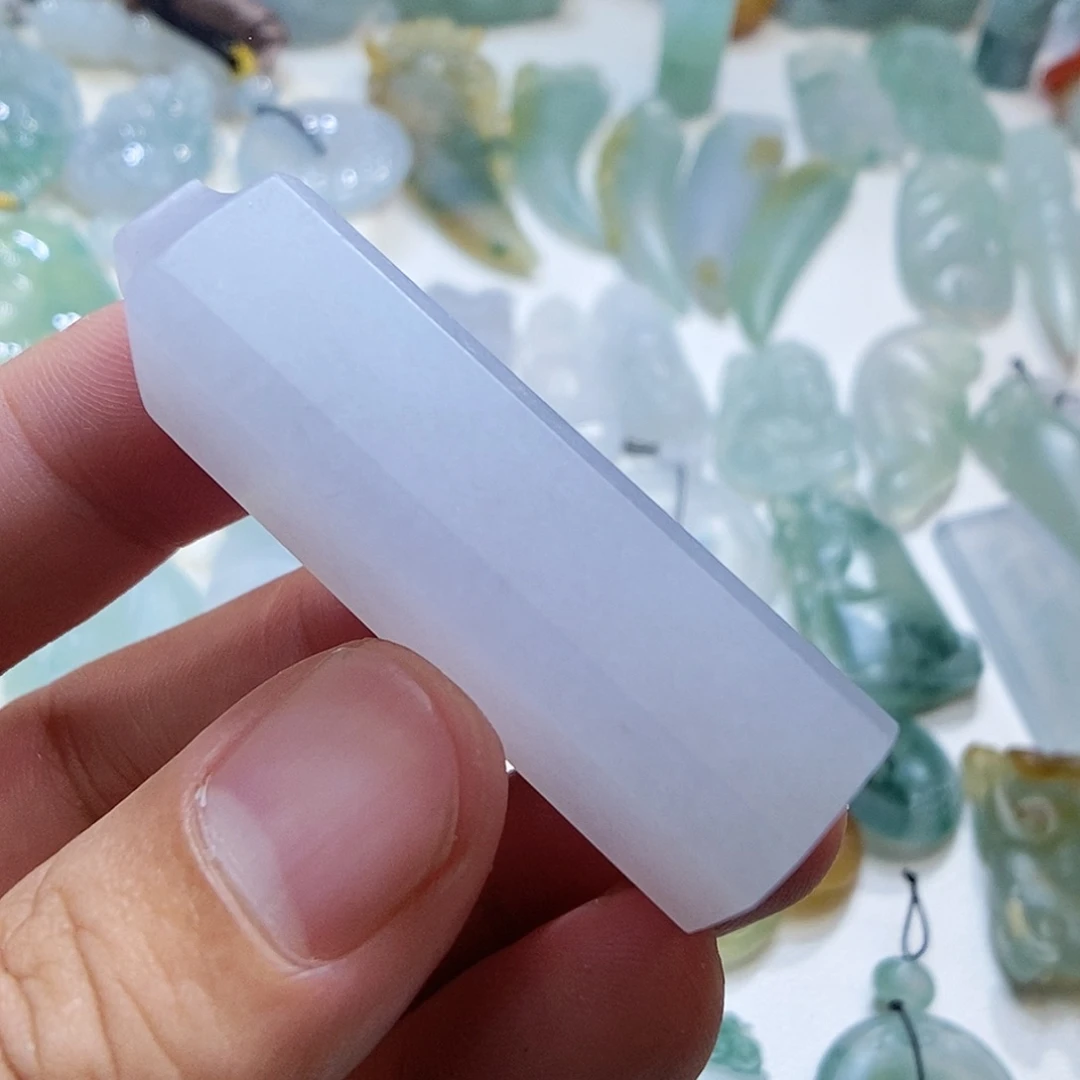 清***鸿定制翡翠未镶嵌无事柱