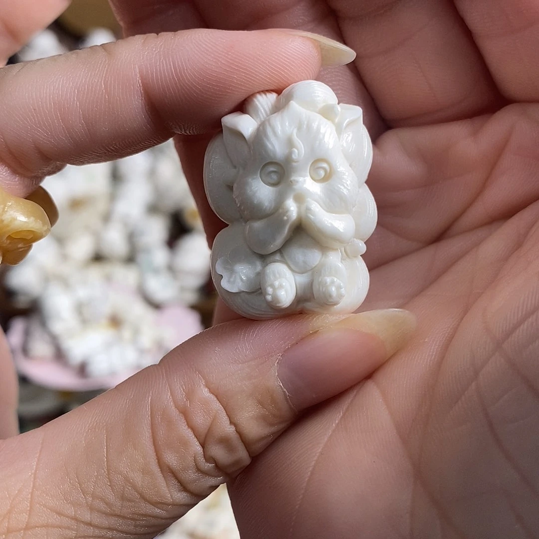鹿骨把件26号九尾宝贝