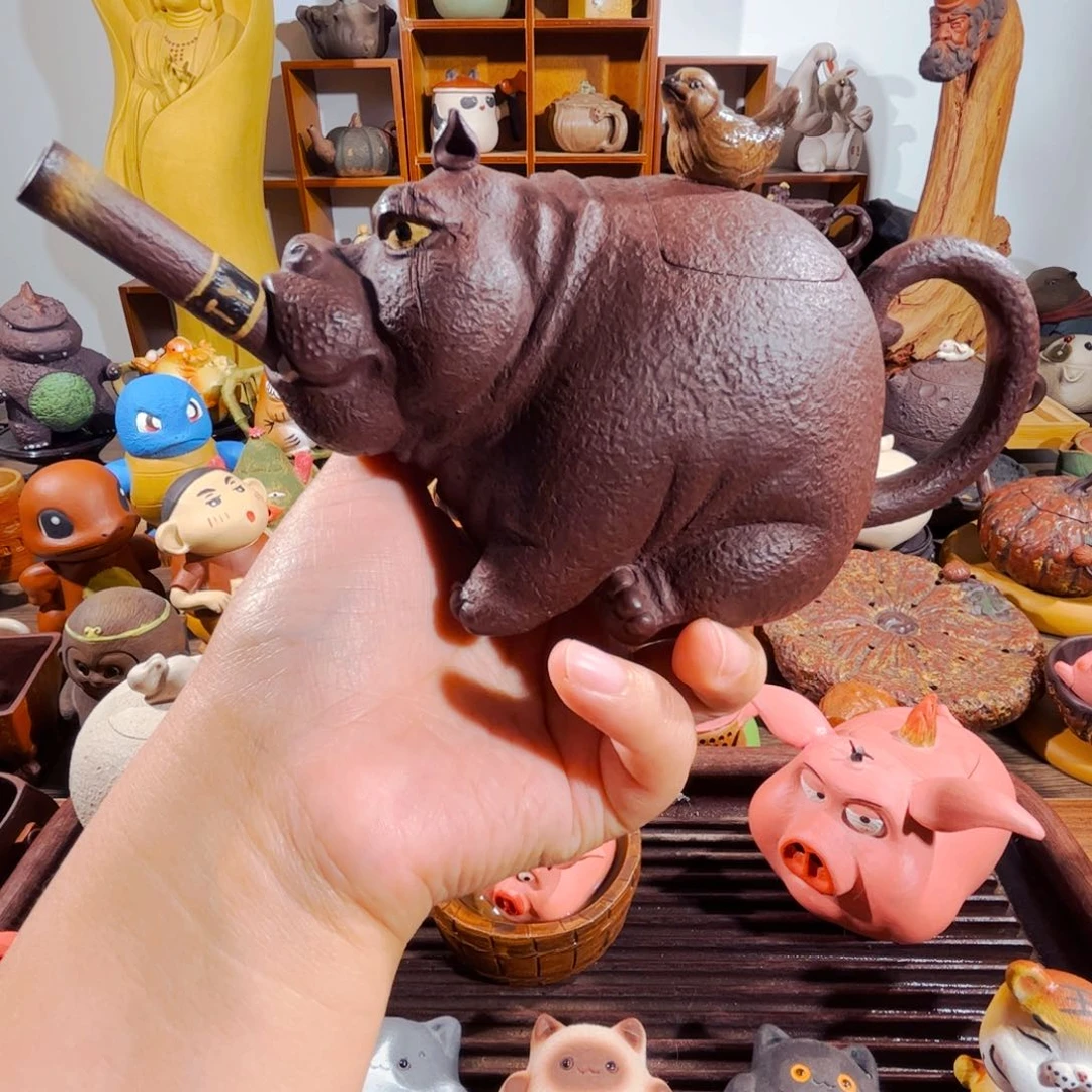 茶壶紫砂小*欻纯手工制作过程非常