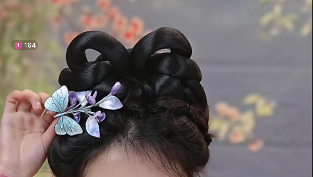 江南浔汉服头饰古风饰品 绒花不加主体