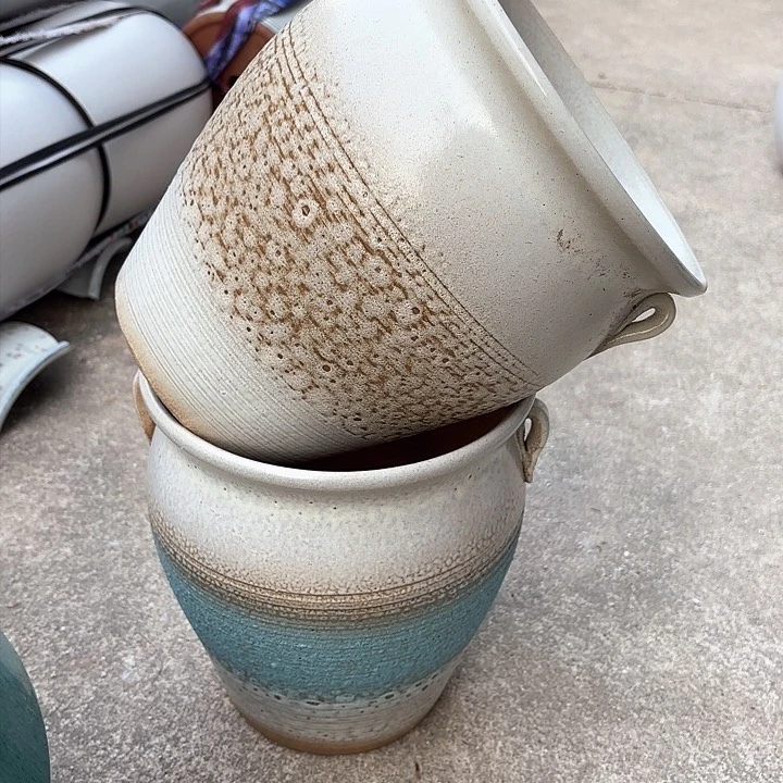 紫砂茶碗泡泡两个色口径19高度21