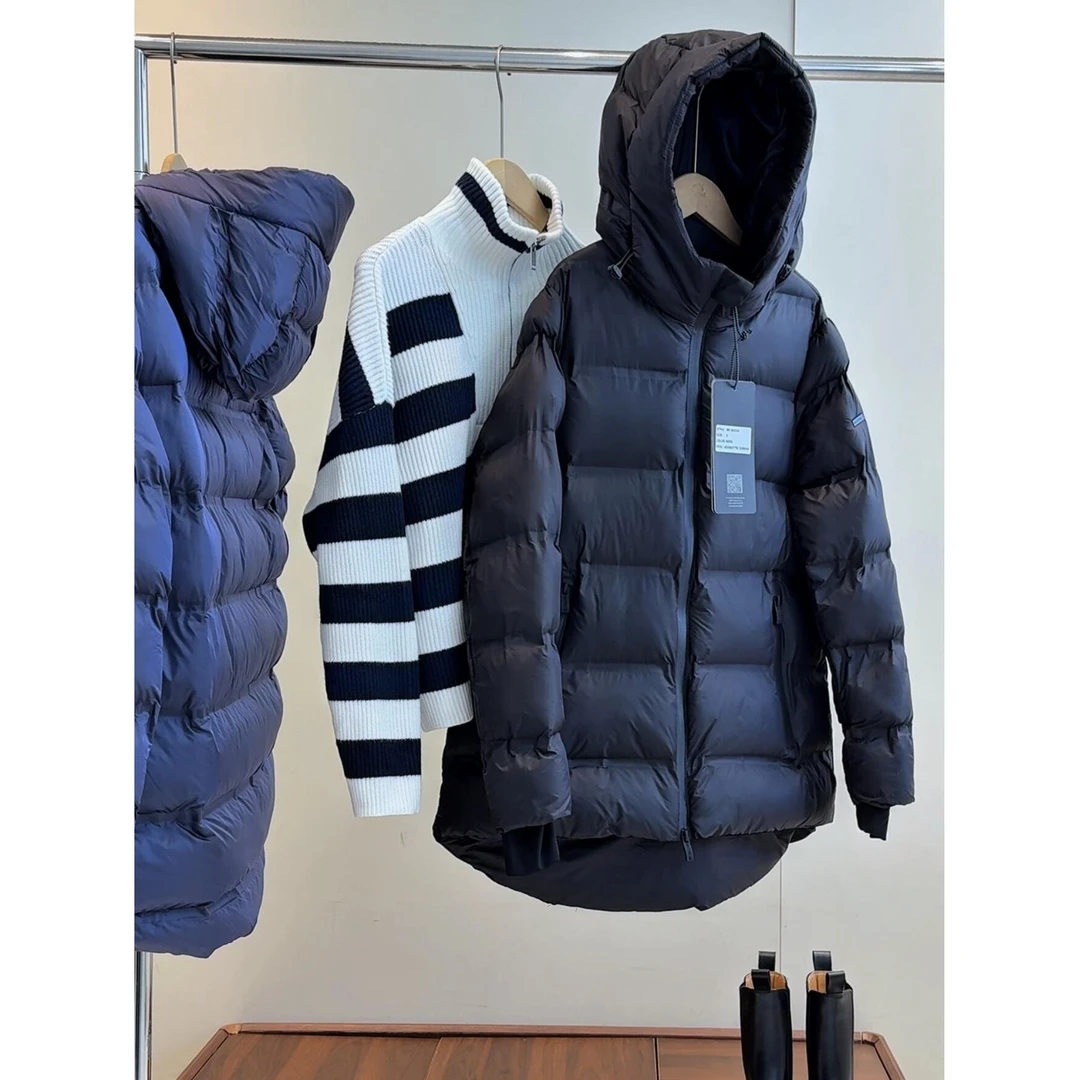 冬季防风加厚保暖中长款连帽棉衣棉服宽松外套