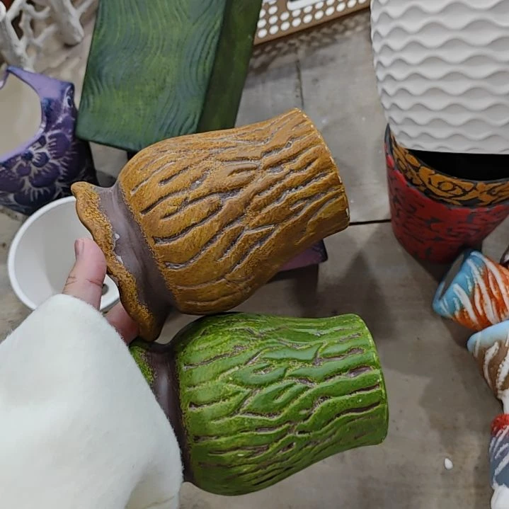 红陶吸水透气的白陶花盆凑满12发货