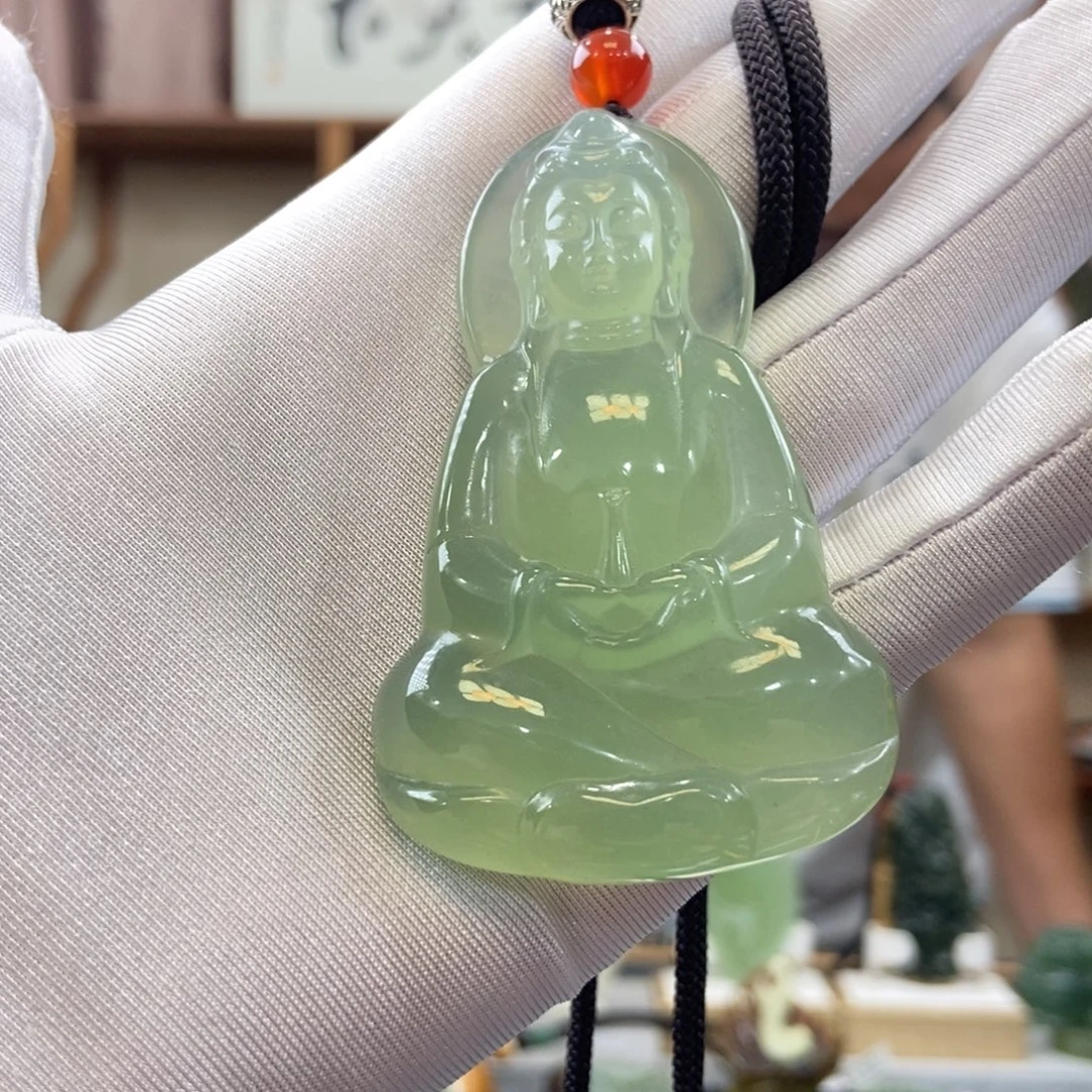 蛇纹石玉未镶嵌观音