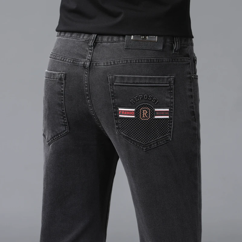 高级夏季薄款轻奢潮牌牛仔裤男款爆款2025新款高档痞帅潮男裤子