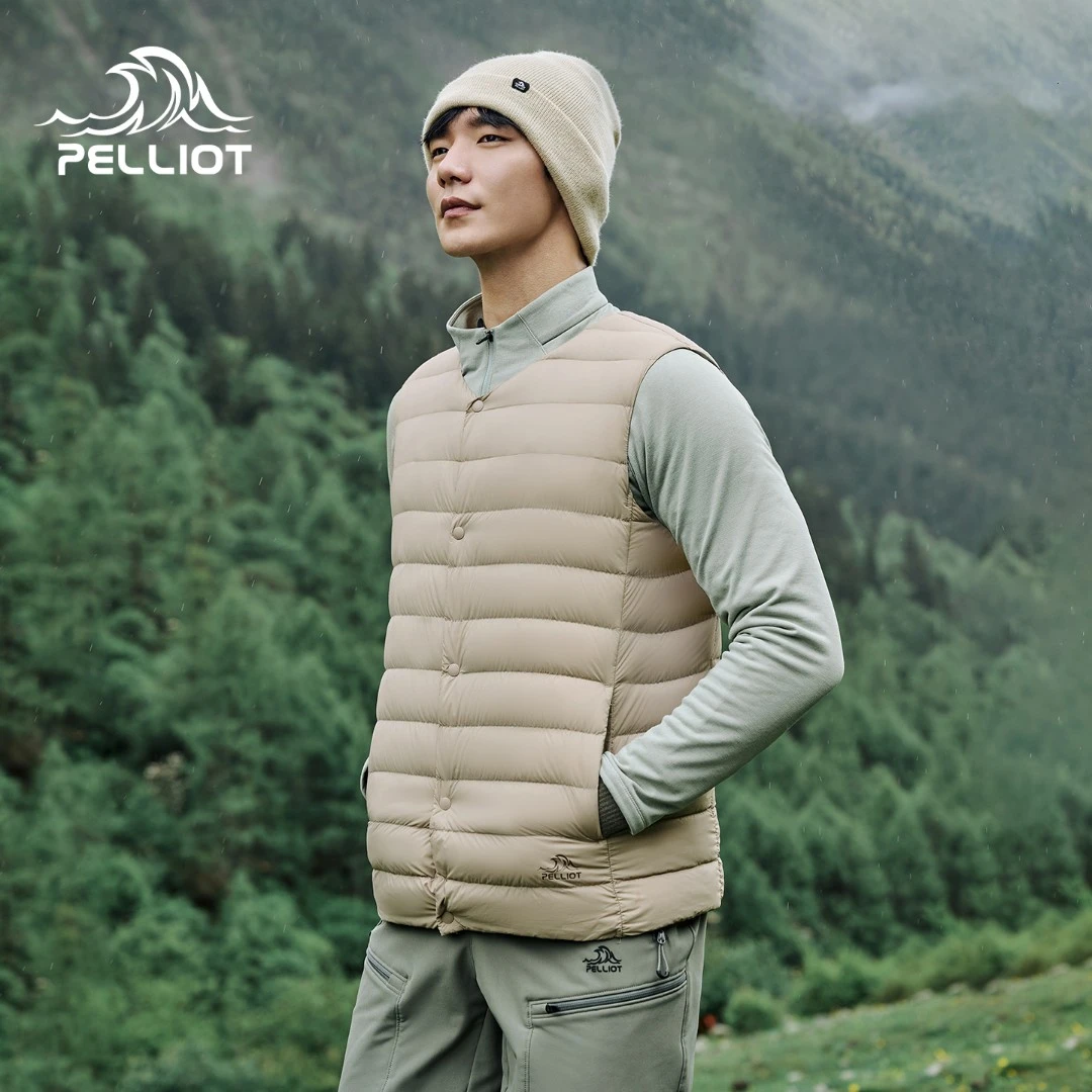 伯希和户外800蓬羽绒马甲男秋冬新款轻薄保暖登山防风排骨羽绒服