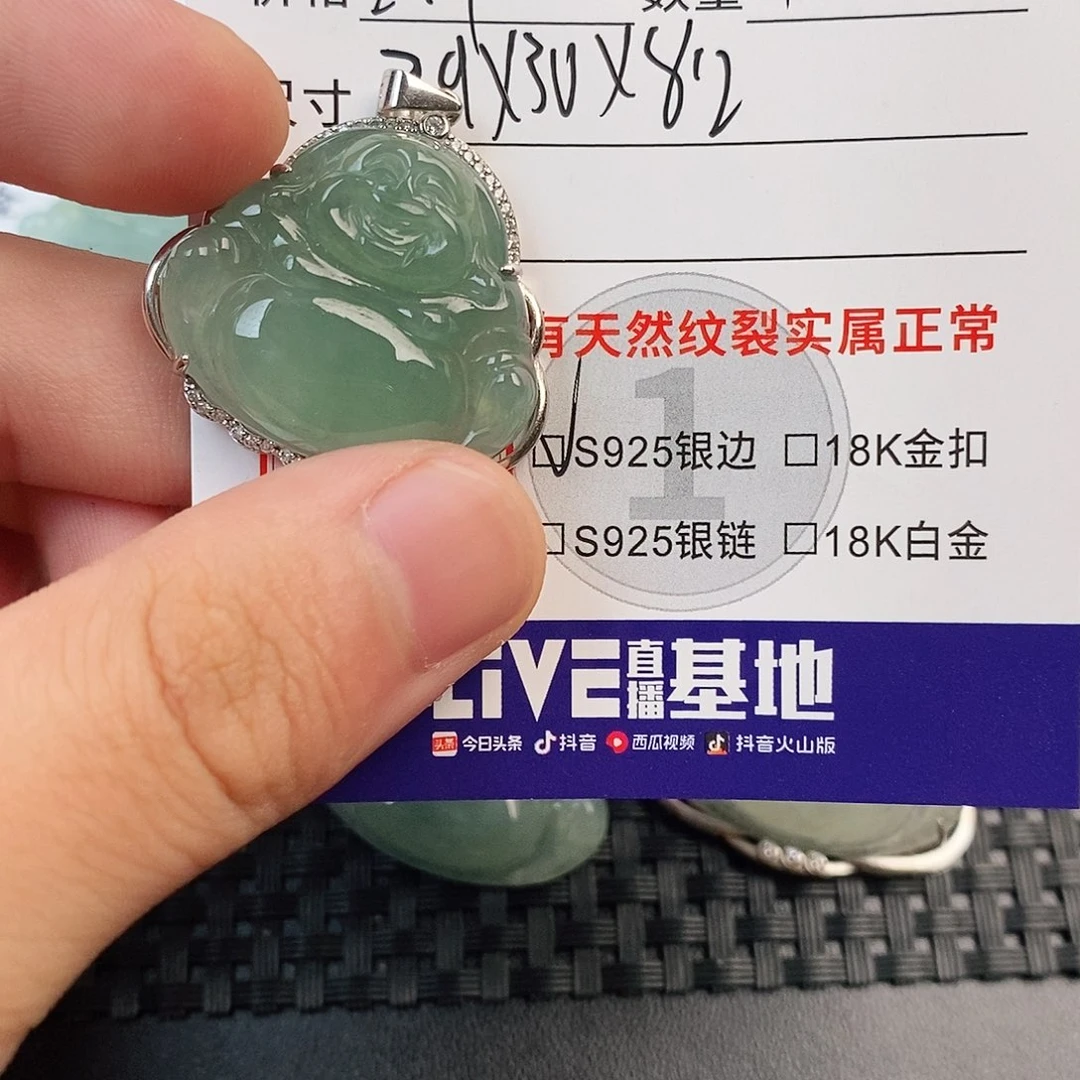 翡翠银S925镶嵌颈饰