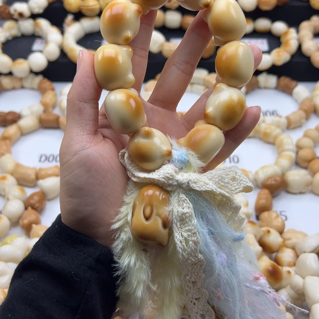 吊坠白玉菩提2627猫头奶色腮红