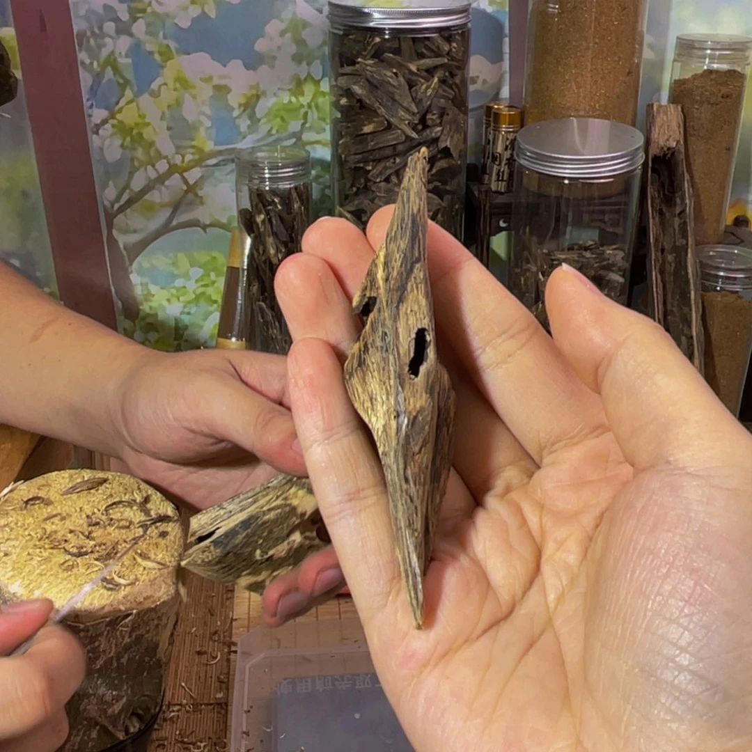 沉香碎屑沉香花****o纽结料 03