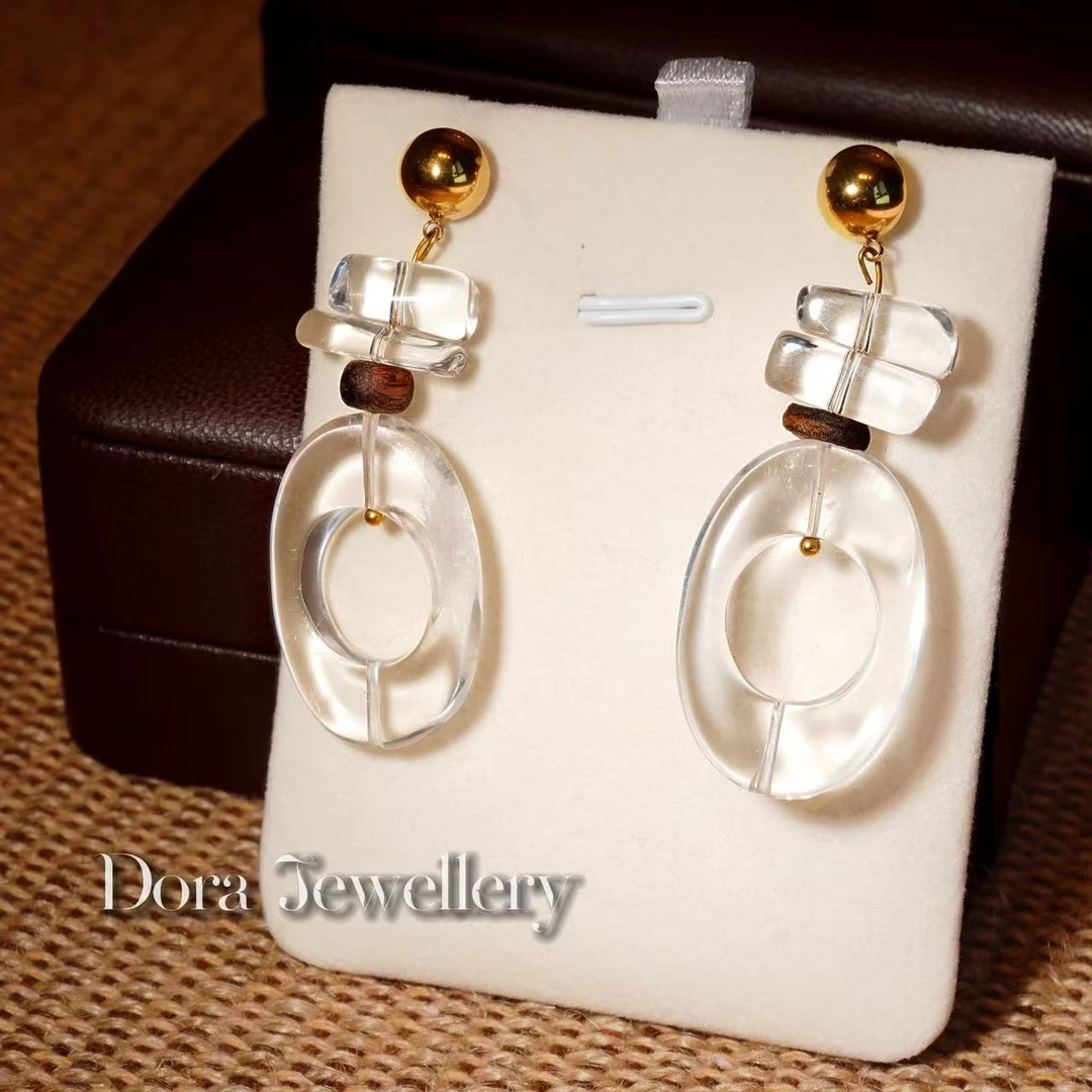 朵拉珠宝 3568 白水晶耳饰 多样性发其一