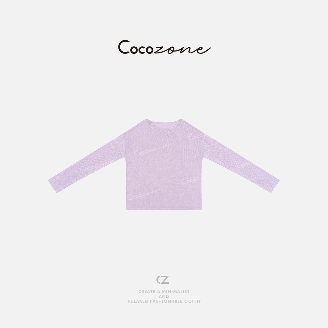 COCO ZONE 刘一一新款简约宽松套头休闲针织衫CD1A0553