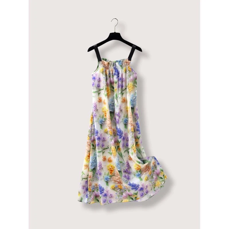 吊带背心夏季中长款内搭打底吊带裙女无袖上衣双肩带适合80-140斤