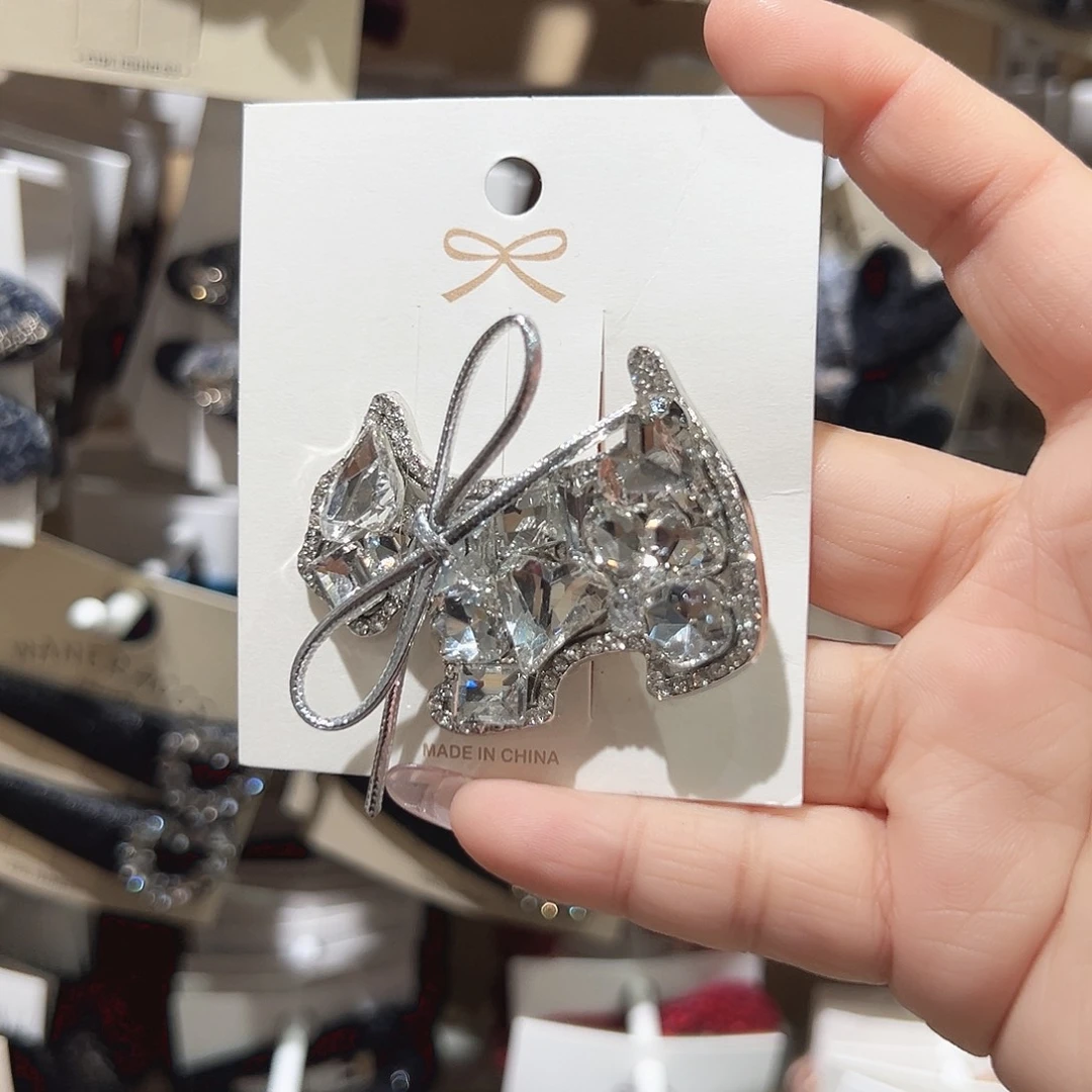 非金属闪钻小狗鸭夹一只