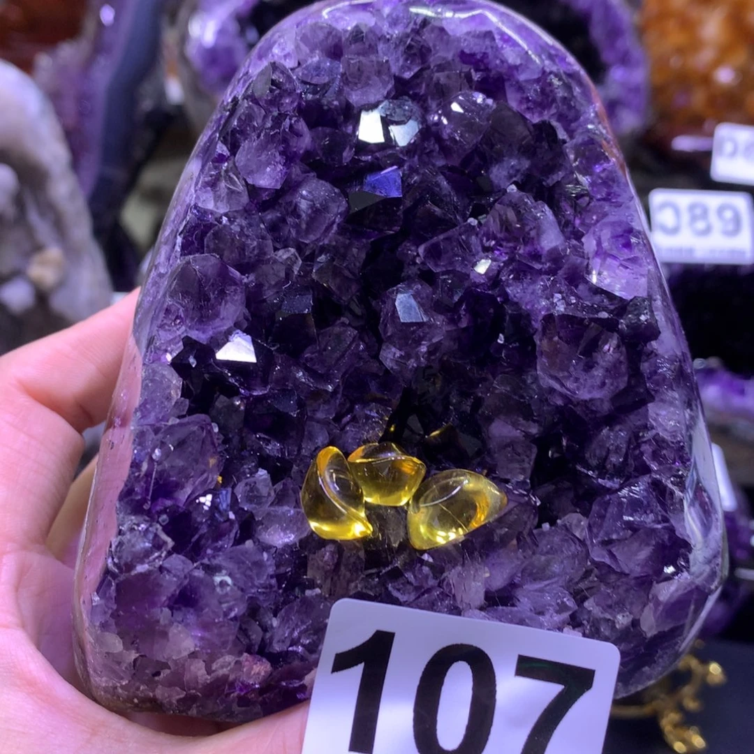 摆件紫晶未镶嵌水晶