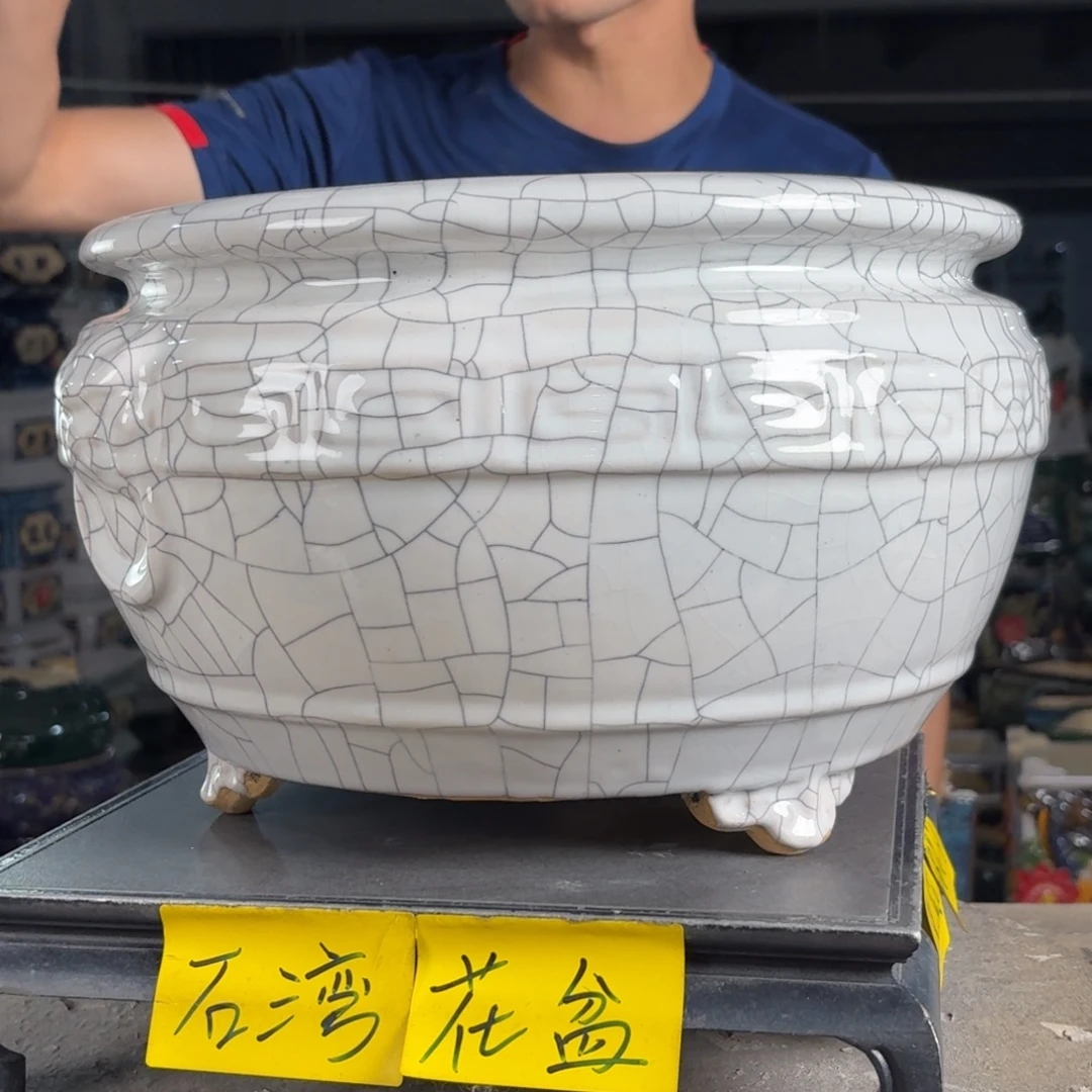 一风堂石湾花盆 内26*18微瑕黑点