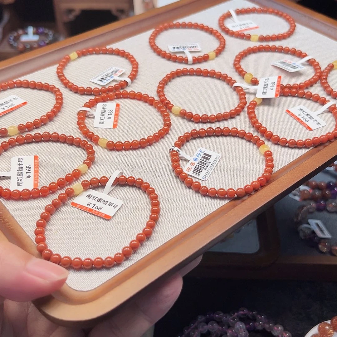 南红玛瑙未镶嵌手链