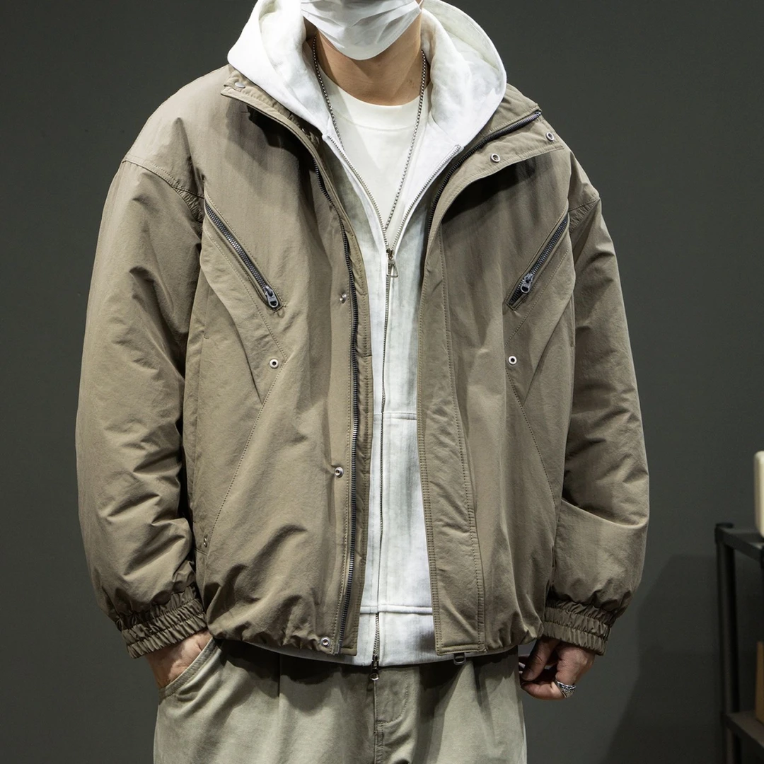 夹棉2025秋冬新款立领工装冬季夹克男女户外登山服棉服棉衣加厚