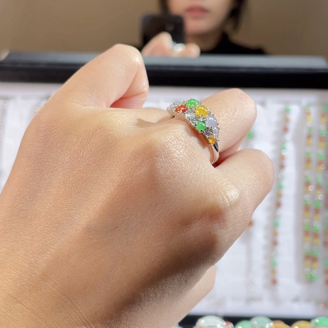 翡翠银S925镶嵌颈饰