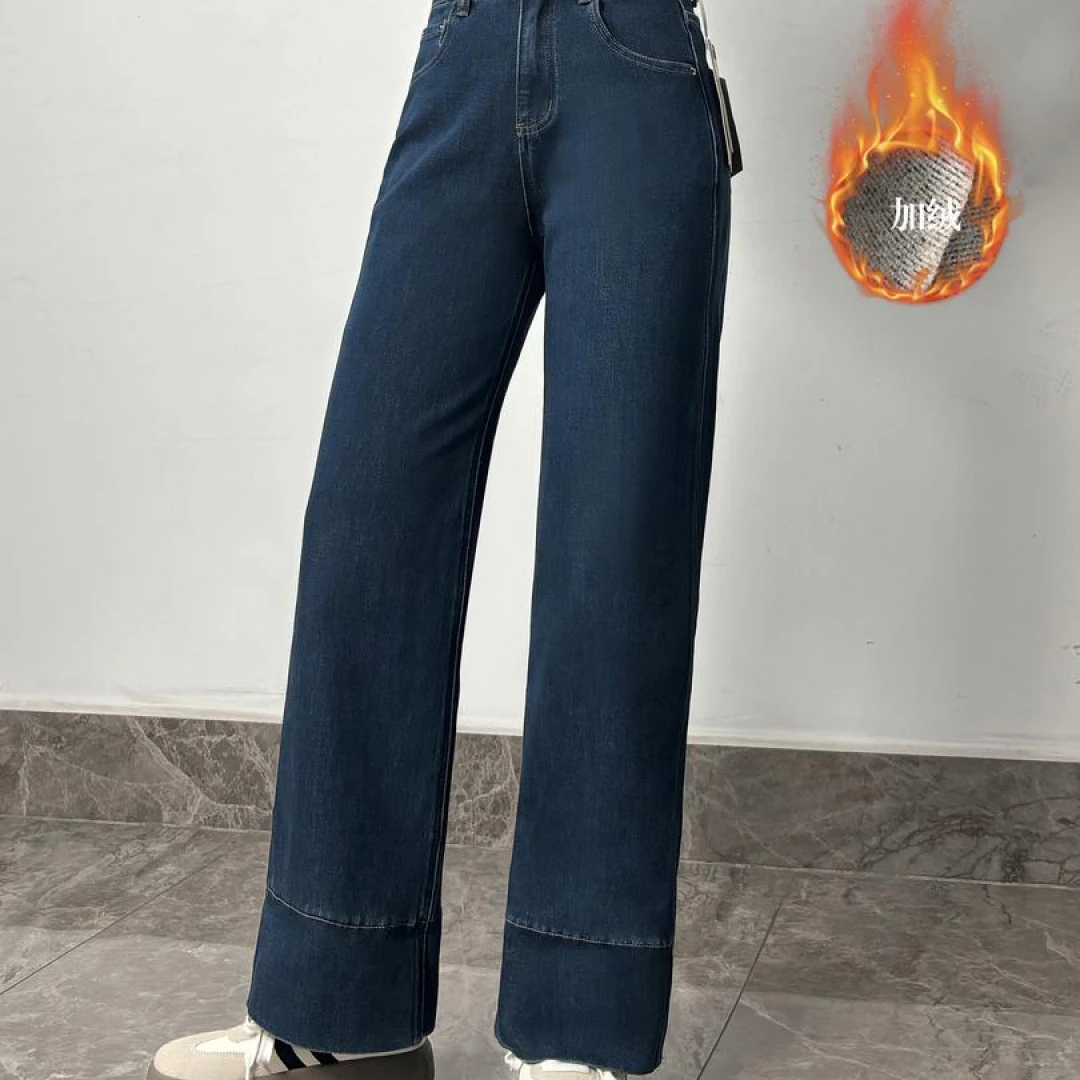 文文【288-2】代96MWMA加植绒百搭潮裤王显瘦阔腿四面弹~