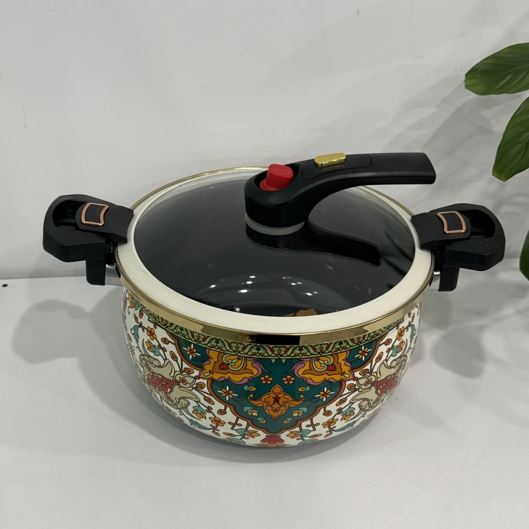 （粉丝专属）新款珐琅微压锅7L大容量平底加厚双耳搪瓷炖锅汤锅