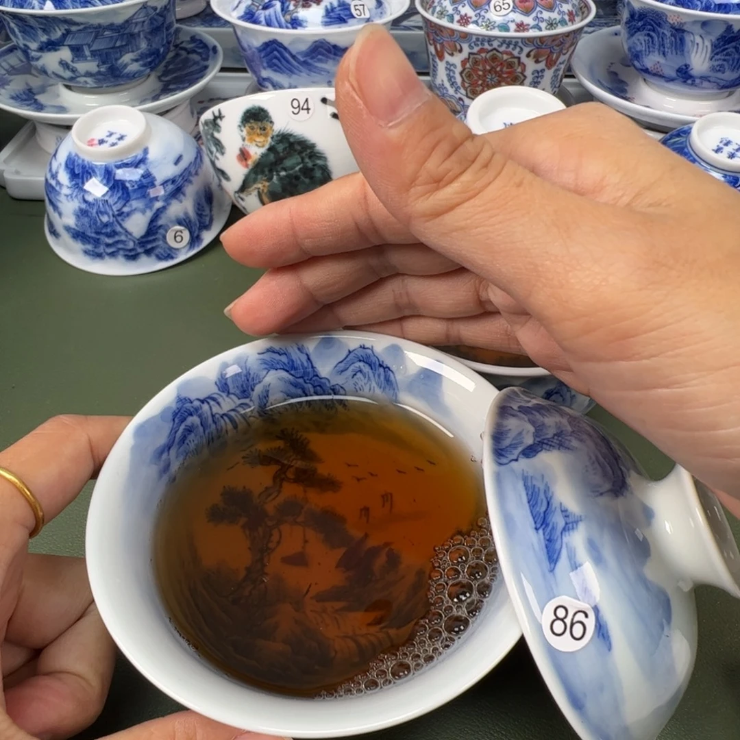 陶瓷景德镇纯手工纯手绘茶具木木86