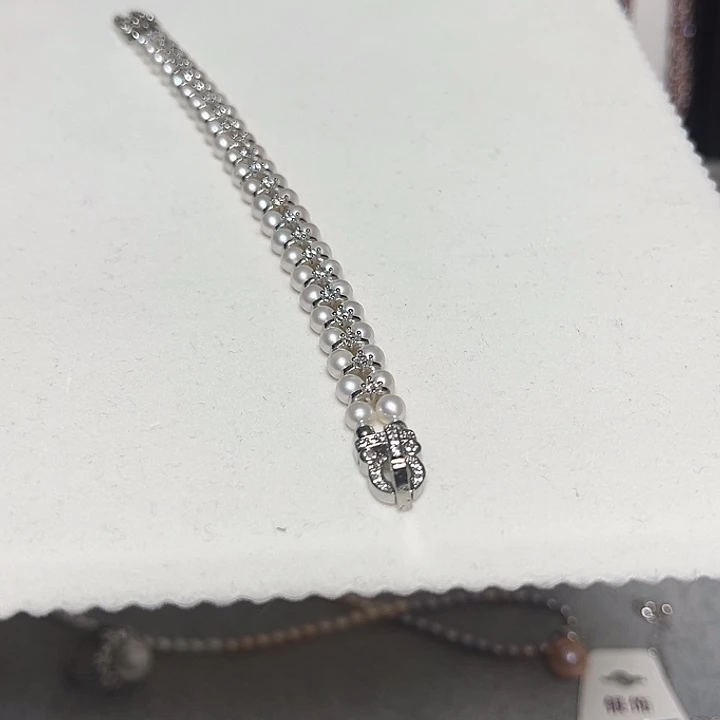 小***女钛钢手绳淡水珍珠