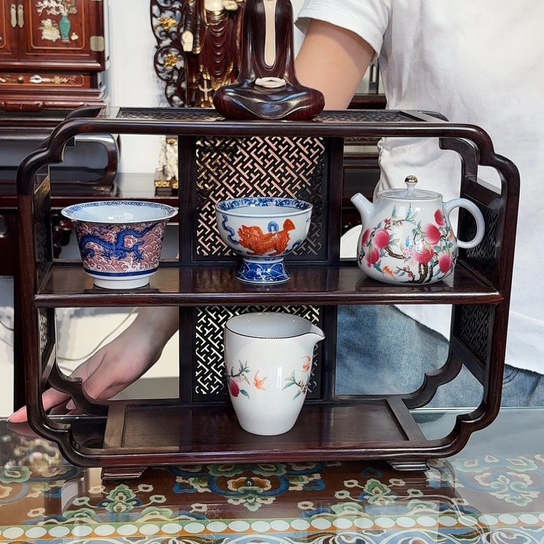 红酸枝木类成套家具大红酸枝架子