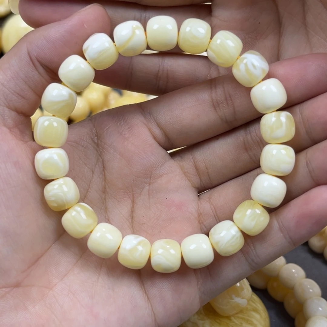 琥珀未镶嵌手串同料老邢手串10mm