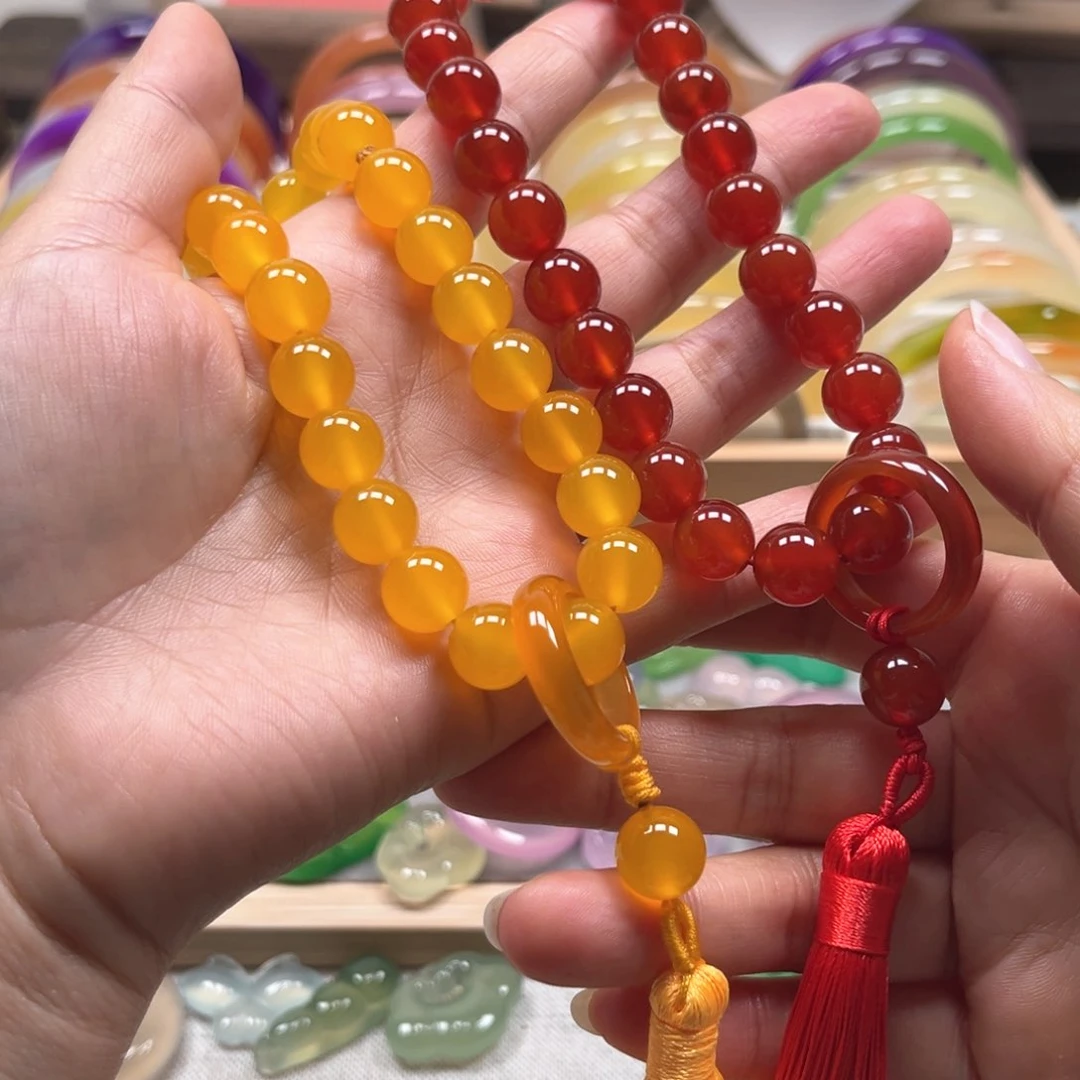 玛瑙/玉髓手镯未镶嵌傻*梗1