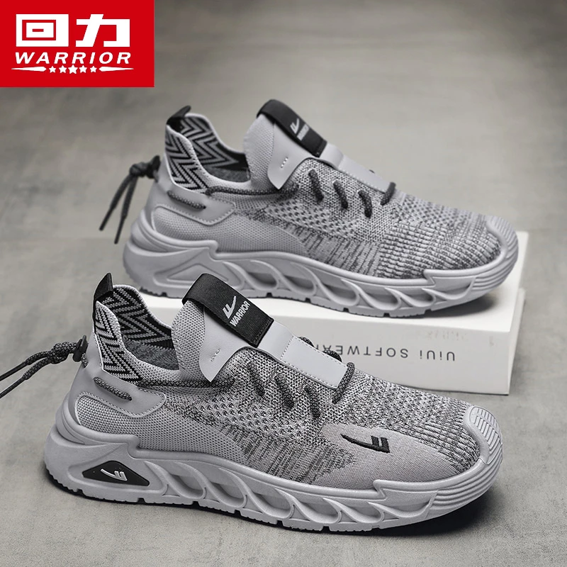 回力男鞋一脚蹬夏季新款飞织透气休闲鞋软底减震椰子鞋子百搭潮鞋